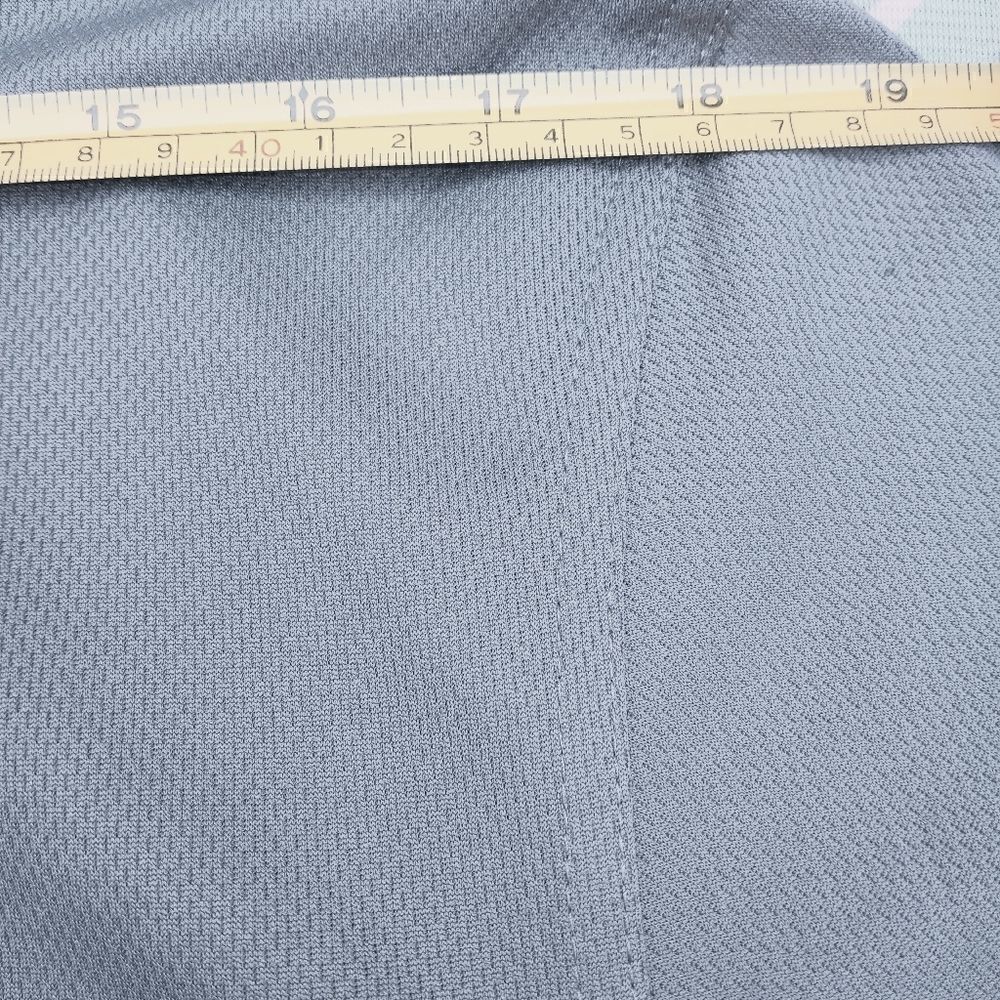 Sport Tek Short Slv 3 Button Embossed Gray Golf Po - Picture 3 of 6
